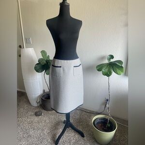 Max Mara Weekend navy & white tweed skirt size 10 US